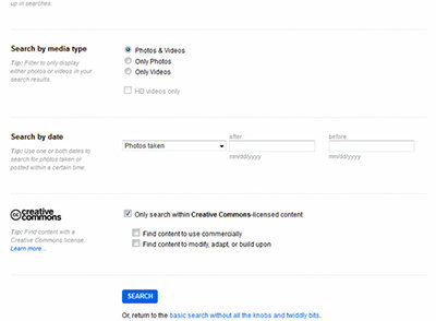 flickr advanced search